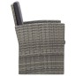 4-tlg. Garten-Lounge-Set mit Auflagen Poly Rattan Grau 4-tlg. Garten-Lounge-Set mit Auflagen Poly Rattan Grau