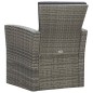 4-tlg. Garten-Lounge-Set mit Auflagen Poly Rattan Grau 4-tlg. Garten-Lounge-Set mit Auflagen Poly Rattan Grau