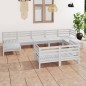 vidaXL 9-tlg. Garten-Lounge-Set Weiß Massivholz Kiefer vidaXL 9-tlg. Garten-Lounge-Set Weiß Massivholz Kiefer
