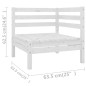vidaXL 9-tlg. Garten-Lounge-Set Weiß Massivholz Kiefer vidaXL 9-tlg. Garten-Lounge-Set Weiß Massivholz Kiefer