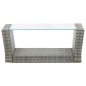 4-tlg. Garten-Lounge-Set mit Auflagen Poly Rattan Grau 4-tlg. Garten-Lounge-Set mit Auflagen Poly Rattan Grau
