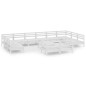 vidaXL 13-tlg. Garten-Lounge-Set Weiß Massivholz Kiefer vidaXL 13-tlg. Garten-Lounge-Set Weiß Massivholz Kiefer