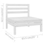 vidaXL 13-tlg. Garten-Lounge-Set Weiß Massivholz Kiefer vidaXL 13-tlg. Garten-Lounge-Set Weiß Massivholz Kiefer