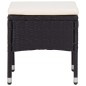 5-tlg. Garten-Essgruppe Schwarz Poly Rattan Akazie Massivholz 5-tlg. Garten-Essgruppe Schwarz Poly Rattan Akazie Massivholz