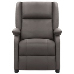 vidaXL Massagesessel Grau Echtleder