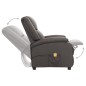 vidaXL Massagesessel Grau Echtleder vidaXL Massagesessel Grau Echtleder