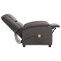 vidaXL Massagesessel Grau Echtleder vidaXL Massagesessel Grau Echtleder