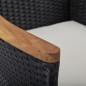 5-tlg. Garten-Essgruppe Schwarz Poly Rattan Akazie Massivholz 5-tlg. Garten-Essgruppe Schwarz Poly Rattan Akazie Massivholz