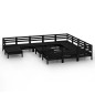 vidaXL 12-tlg. Garten-Lounge-Set Schwarz Massivholz Kiefer vidaXL 12-tlg. Garten-Lounge-Set Schwarz Massivholz Kiefer