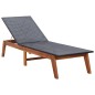 Sonnenliege mit Tisch Poly Rattan und Massivholz Akazie Sonnenliege mit Tisch Poly Rattan und Massivholz Akazie