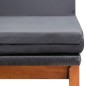 Sonnenliege mit Tisch Poly Rattan und Massivholz Akazie Sonnenliege mit Tisch Poly Rattan und Massivholz Akazie