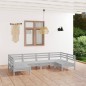 vidaXL 6-tlg. Garten-Lounge-Set Weiß Massivholz Kiefer vidaXL 6-tlg. Garten-Lounge-Set Weiß Massivholz Kiefer