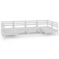 vidaXL 6-tlg. Garten-Lounge-Set Weiß Massivholz Kiefer vidaXL 6-tlg. Garten-Lounge-Set Weiß Massivholz Kiefer