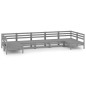 vidaXL 7-tlg. Garten-Lounge-Set Grau Massivholz Kiefer vidaXL 7-tlg. Garten-Lounge-Set Grau Massivholz Kiefer