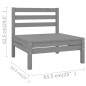 vidaXL 7-tlg. Garten-Lounge-Set Grau Massivholz Kiefer vidaXL 7-tlg. Garten-Lounge-Set Grau Massivholz Kiefer