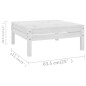 vidaXL 11-tlg. Garten-Lounge-Set Weiß Massivholz Kiefer vidaXL 11-tlg. Garten-Lounge-Set Weiß Massivholz Kiefer
