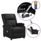vidaXL Massagesessel mit Aufstehhilfe Schwarz Echtleder vidaXL Massagesessel mit Aufstehhilfe Schwarz Echtleder