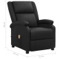 vidaXL Massagesessel mit Aufstehhilfe Schwarz Echtleder vidaXL Massagesessel mit Aufstehhilfe Schwarz Echtleder