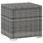 Sonnenliege mit Auflage und Teetisch Poly Rattan Grau Sonnenliege mit Auflage und Teetisch Poly Rattan Grau
