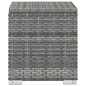 Sonnenliege mit Auflage und Teetisch Poly Rattan Grau Sonnenliege mit Auflage und Teetisch Poly Rattan Grau