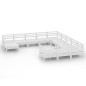 vidaXL 12-tlg. Garten-Lounge-Set Weiß Massivholz Kiefer vidaXL 12-tlg. Garten-Lounge-Set Weiß Massivholz Kiefer