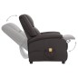 vidaXL Massagesessel mit Aufstehhilfe Braun Echtleder vidaXL Massagesessel mit Aufstehhilfe Braun Echtleder