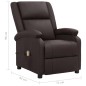 vidaXL Massagesessel mit Aufstehhilfe Braun Echtleder vidaXL Massagesessel mit Aufstehhilfe Braun Echtleder