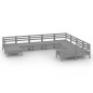 vidaXL 10-tlg. Garten-Lounge-Set Grau Massivholz Kiefer vidaXL 10-tlg. Garten-Lounge-Set Grau Massivholz Kiefer