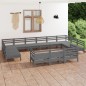 vidaXL 13-tlg. Garten-Lounge-Set Grau Massivholz Kiefer vidaXL 13-tlg. Garten-Lounge-Set Grau Massivholz Kiefer