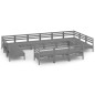 vidaXL 13-tlg. Garten-Lounge-Set Grau Massivholz Kiefer vidaXL 13-tlg. Garten-Lounge-Set Grau Massivholz Kiefer