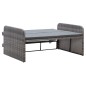 vidaXL 2-tlg. Garten-Lounge-Set mit Auflagen Poly Rattan Grau vidaXL 2-tlg. Garten-Lounge-Set mit Auflagen Poly Rattan Grau