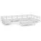 vidaXL 12-tlg. Garten-Lounge-Set Weiß Massivholz Kiefer vidaXL 12-tlg. Garten-Lounge-Set Weiß Massivholz Kiefer