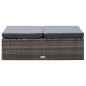 vidaXL 2-tlg. Garten-Lounge-Set mit Auflagen Poly Rattan Grau vidaXL 2-tlg. Garten-Lounge-Set mit Auflagen Poly Rattan Grau