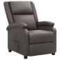 vidaXL Relaxsessel Elektrisch Grau Echtleder vidaXL Relaxsessel Elektrisch Grau Echtleder