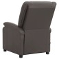 vidaXL Relaxsessel Elektrisch Grau Echtleder vidaXL Relaxsessel Elektrisch Grau Echtleder