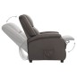 vidaXL Relaxsessel Elektrisch Grau Echtleder vidaXL Relaxsessel Elektrisch Grau Echtleder