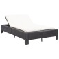 2-Personen-Sonnenliege mit Auflage Schwarz Poly Rattan 2-Personen-Sonnenliege mit Auflage Schwarz Poly Rattan