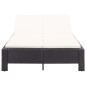 2-Personen-Sonnenliege mit Auflage Schwarz Poly Rattan 2-Personen-Sonnenliege mit Auflage Schwarz Poly Rattan