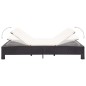 2-Personen-Sonnenliege mit Auflage Schwarz Poly Rattan 2-Personen-Sonnenliege mit Auflage Schwarz Poly Rattan