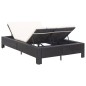 2-Personen-Sonnenliege mit Auflage Schwarz Poly Rattan 2-Personen-Sonnenliege mit Auflage Schwarz Poly Rattan