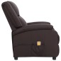 vidaXL Massagesessel Elektrisch Braun Echtleder vidaXL Massagesessel Elektrisch Braun Echtleder