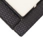 2-Personen-Sonnenliege mit Auflage Schwarz Poly Rattan 2-Personen-Sonnenliege mit Auflage Schwarz Poly Rattan