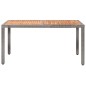 7-tlg. Garten-Essgruppe mit Auflagen Poly Rattan Grau 7-tlg. Garten-Essgruppe mit Auflagen Poly Rattan Grau