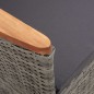 7-tlg. Garten-Essgruppe mit Auflagen Poly Rattan Grau 7-tlg. Garten-Essgruppe mit Auflagen Poly Rattan Grau