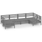 vidaXL 6-tlg. Garten-Lounge-Set Grau Massivholz Kiefer vidaXL 6-tlg. Garten-Lounge-Set Grau Massivholz Kiefer
