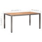7-tlg. Garten-Essgruppe mit Auflagen Poly Rattan Grau 7-tlg. Garten-Essgruppe mit Auflagen Poly Rattan Grau
