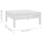 vidaXL 7-tlg. Garten-Lounge-Set Weiß Massivholz Kiefer vidaXL 7-tlg. Garten-Lounge-Set Weiß Massivholz Kiefer