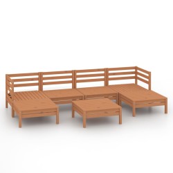 vidaXL 7-tlg. Garten-Lounge-Set Honigbraun Massivholz Kiefer