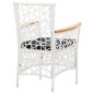 9-tlg. Garten-Essgruppe Poly Rattan Weiß 9-tlg. Garten-Essgruppe Poly Rattan Weiß
