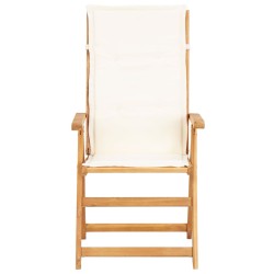 Verstellbare Gartenstühle 2 Stk. Braun Massivholz Akazie